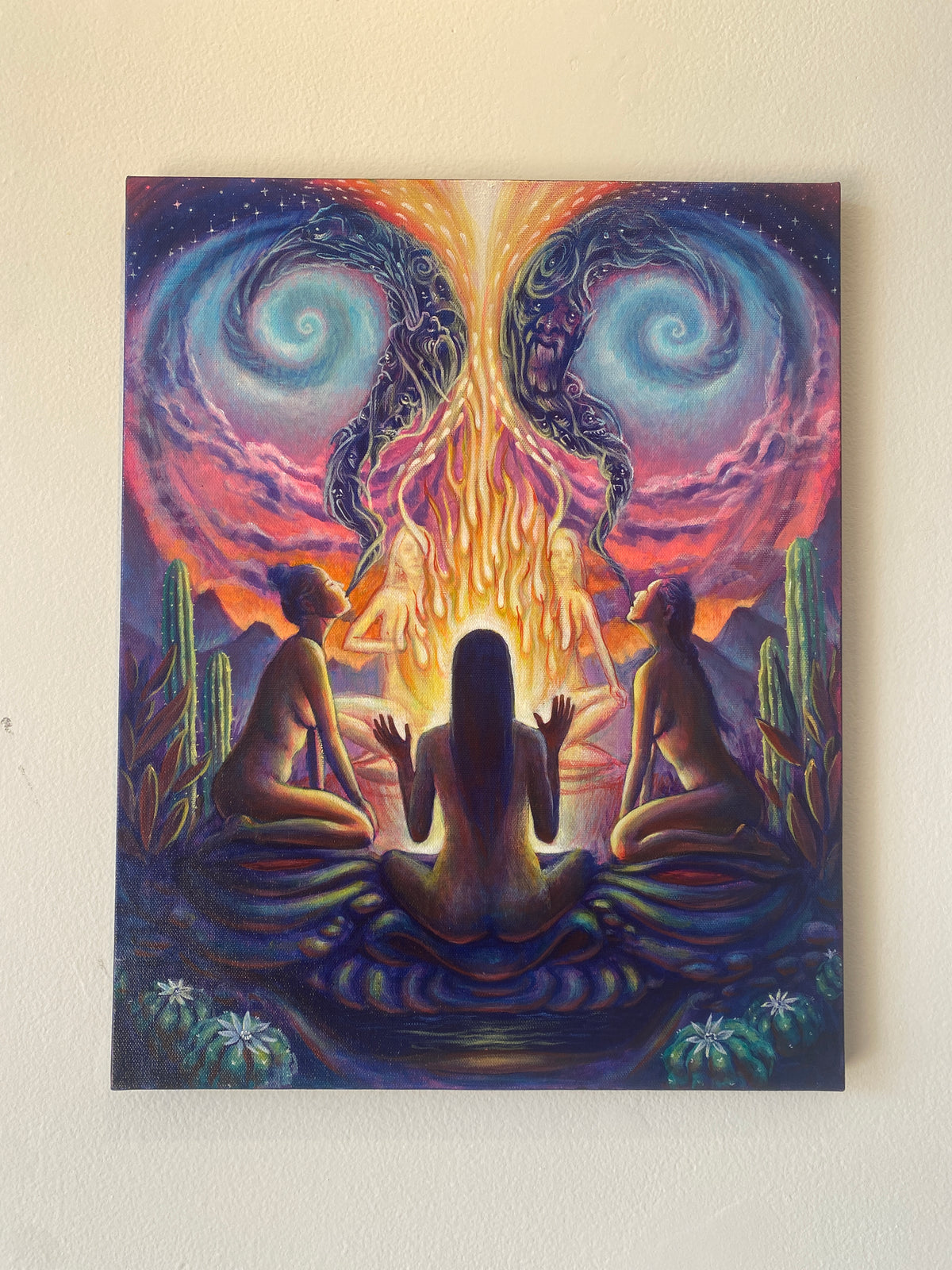 Return to the Sacred Flame Original Painting by Sarah Vaccariello