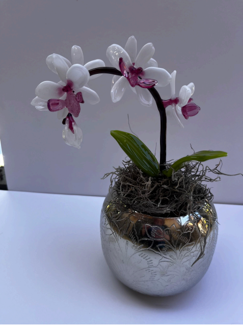 Orchid Original Sculpture by Emily Kuchenbecker