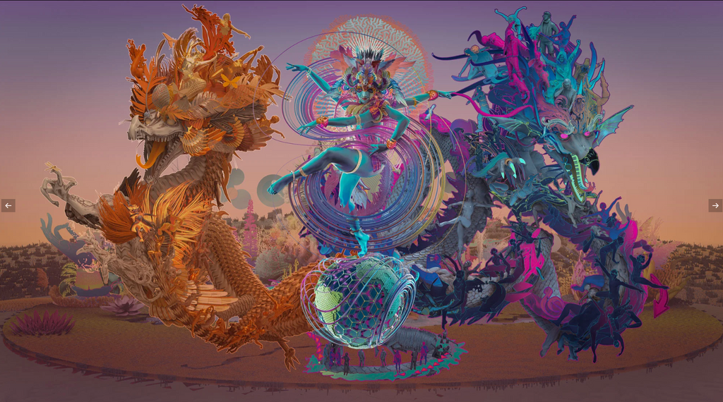 Dancing Dharma Embossed Holo Print by Android Jones