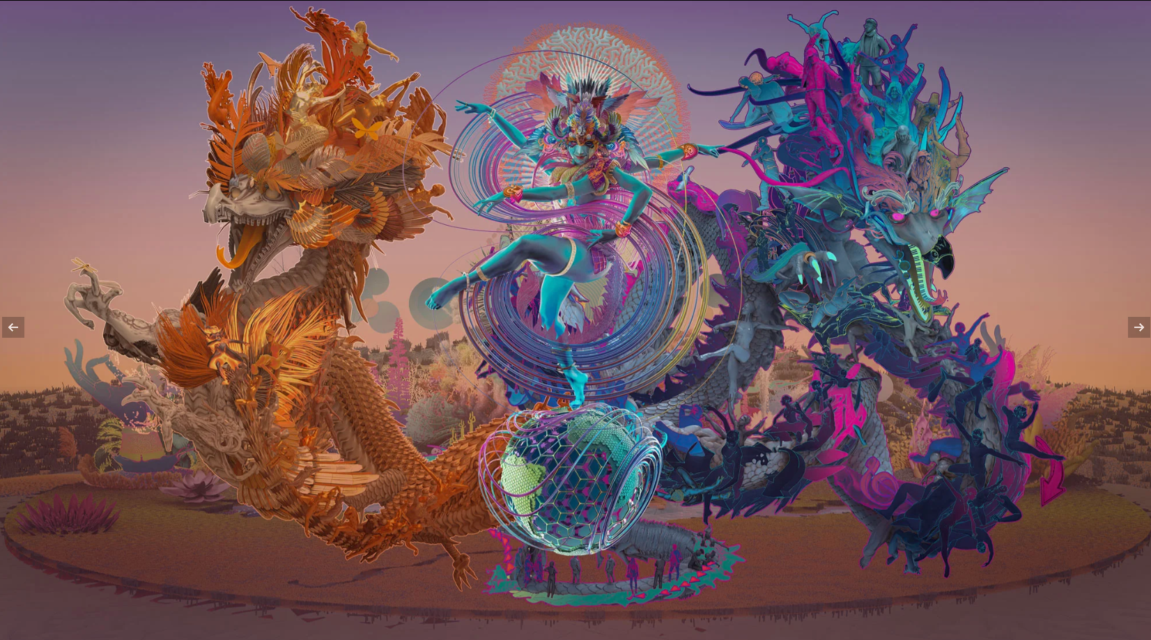 Dancing Dharma Embossed Holo Print by Android Jones