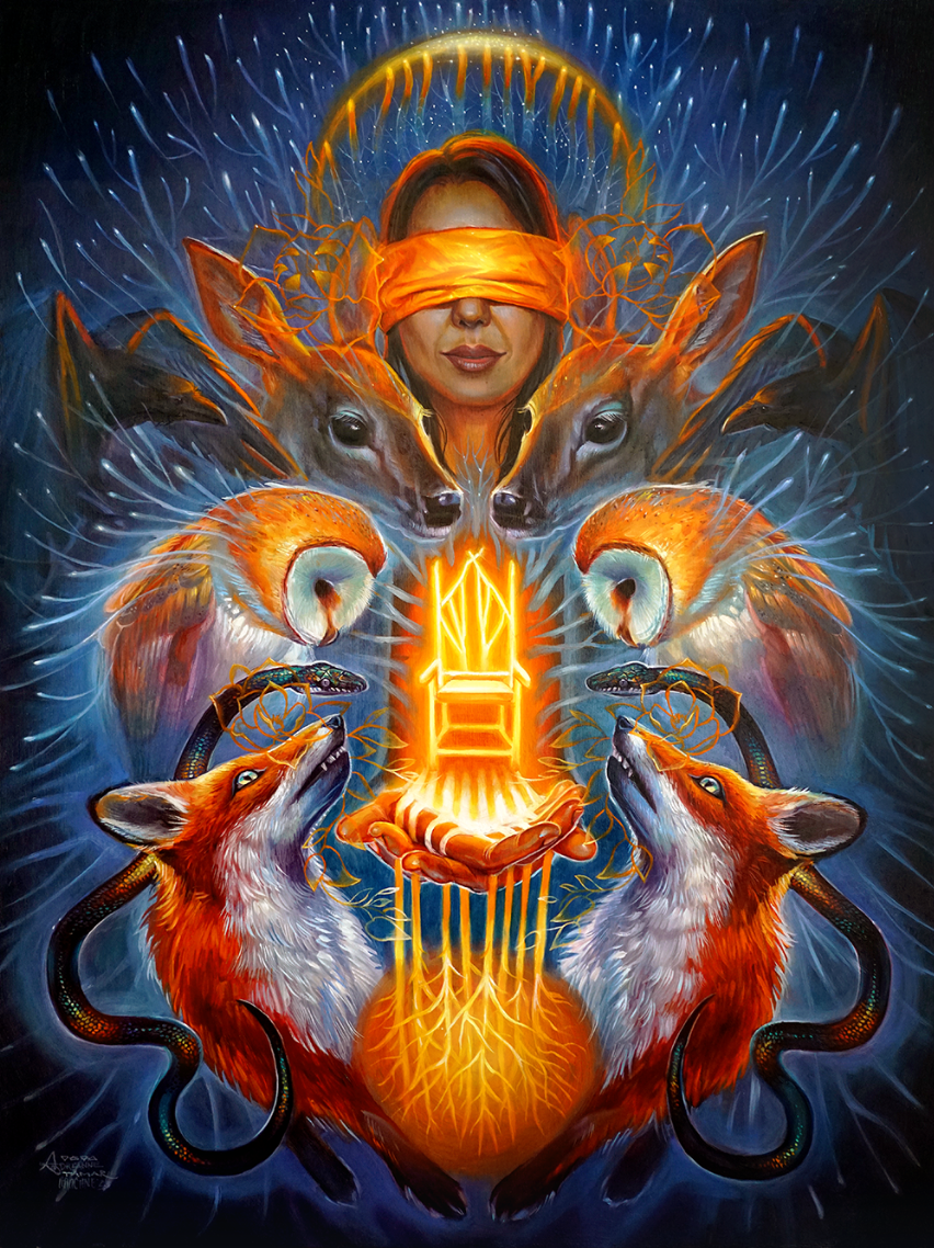 Presence Original Painting by Adrianne Tamar Arachne