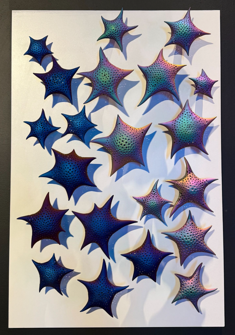 Dichroic Okinawa Sand Stars Original Sculpture by Alex Ubatuba