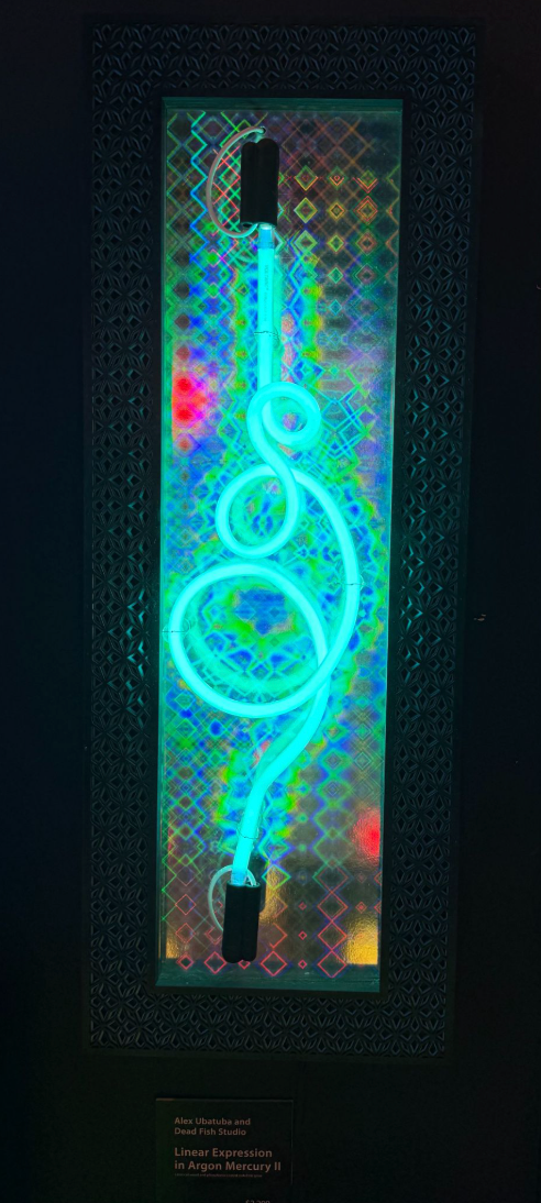 Linear Expression in Argon Mercury 2 Original Sculpture by Alex Ubatuba