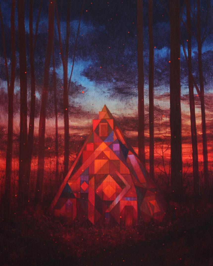 Draped Shrine Original Painting by Eli McMullen