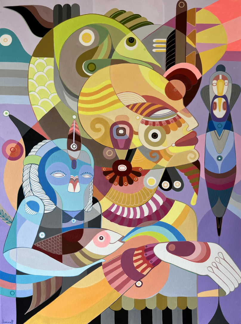 Yellow Aura Original Painting by Fernando Chamarelli