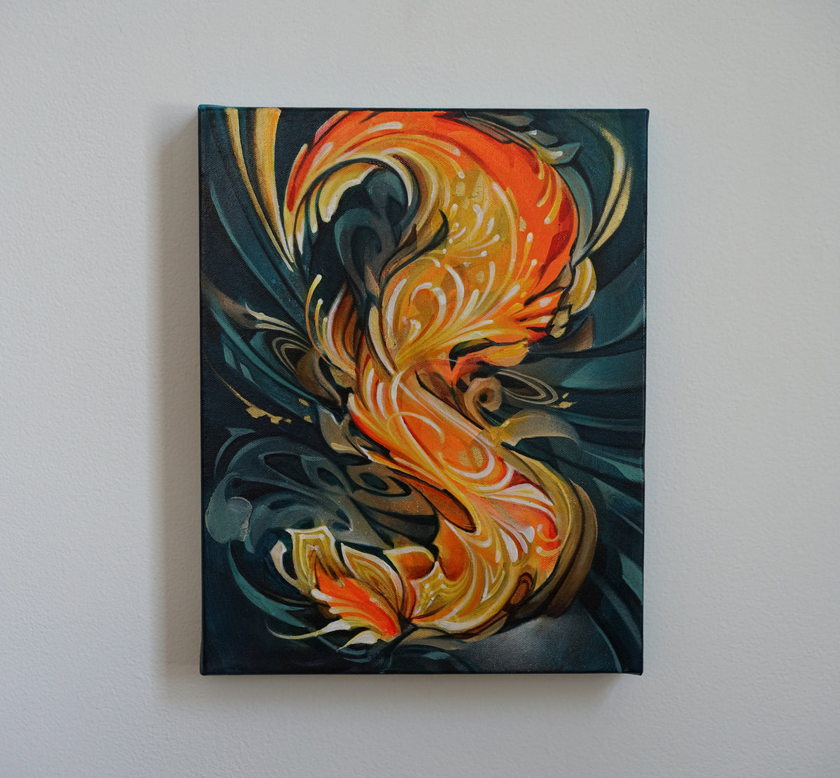 Koi Dragon Original Painting by Seth McMahon