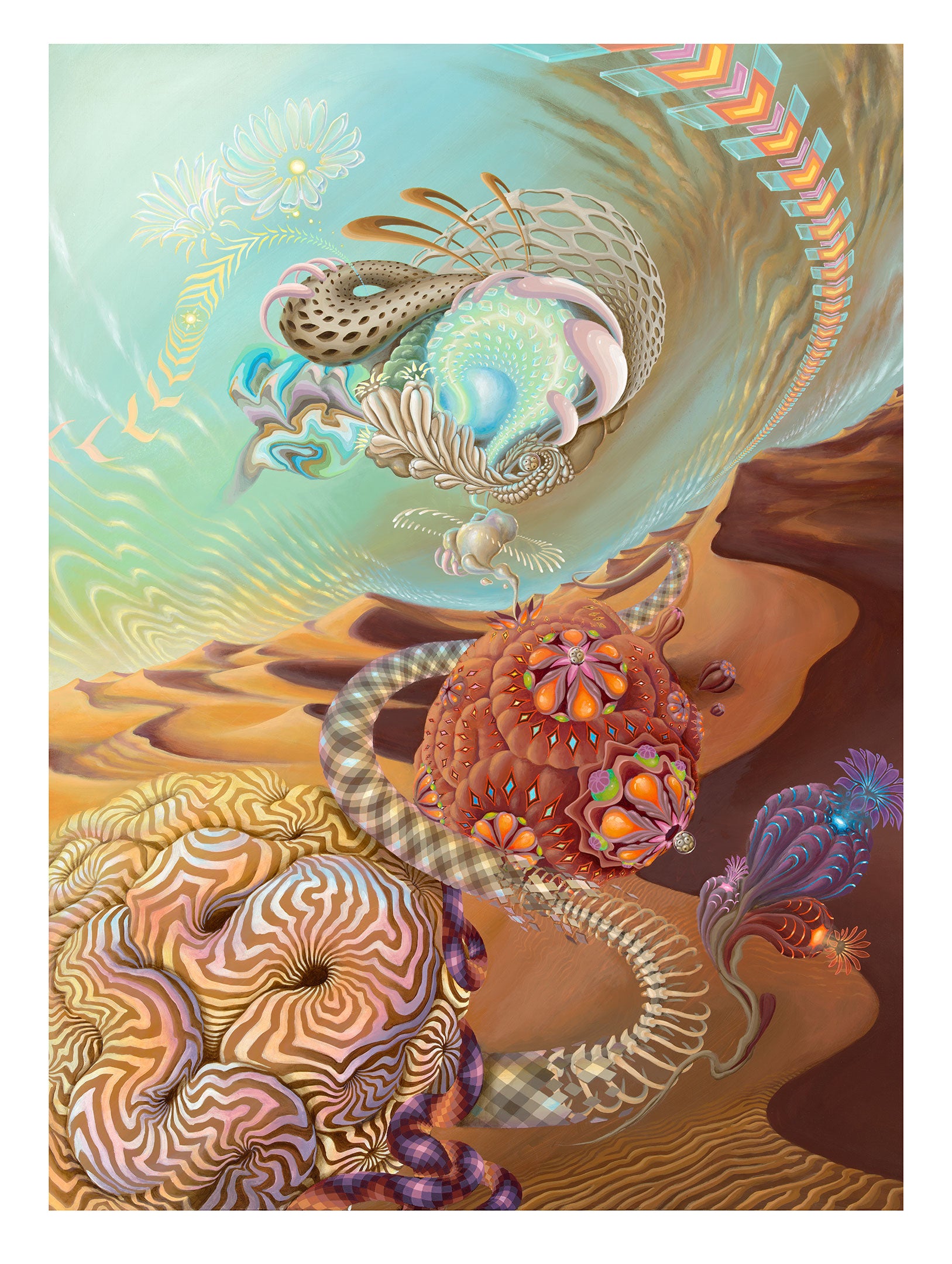 Super Bloom Embossed Holo Print by Blake Foster