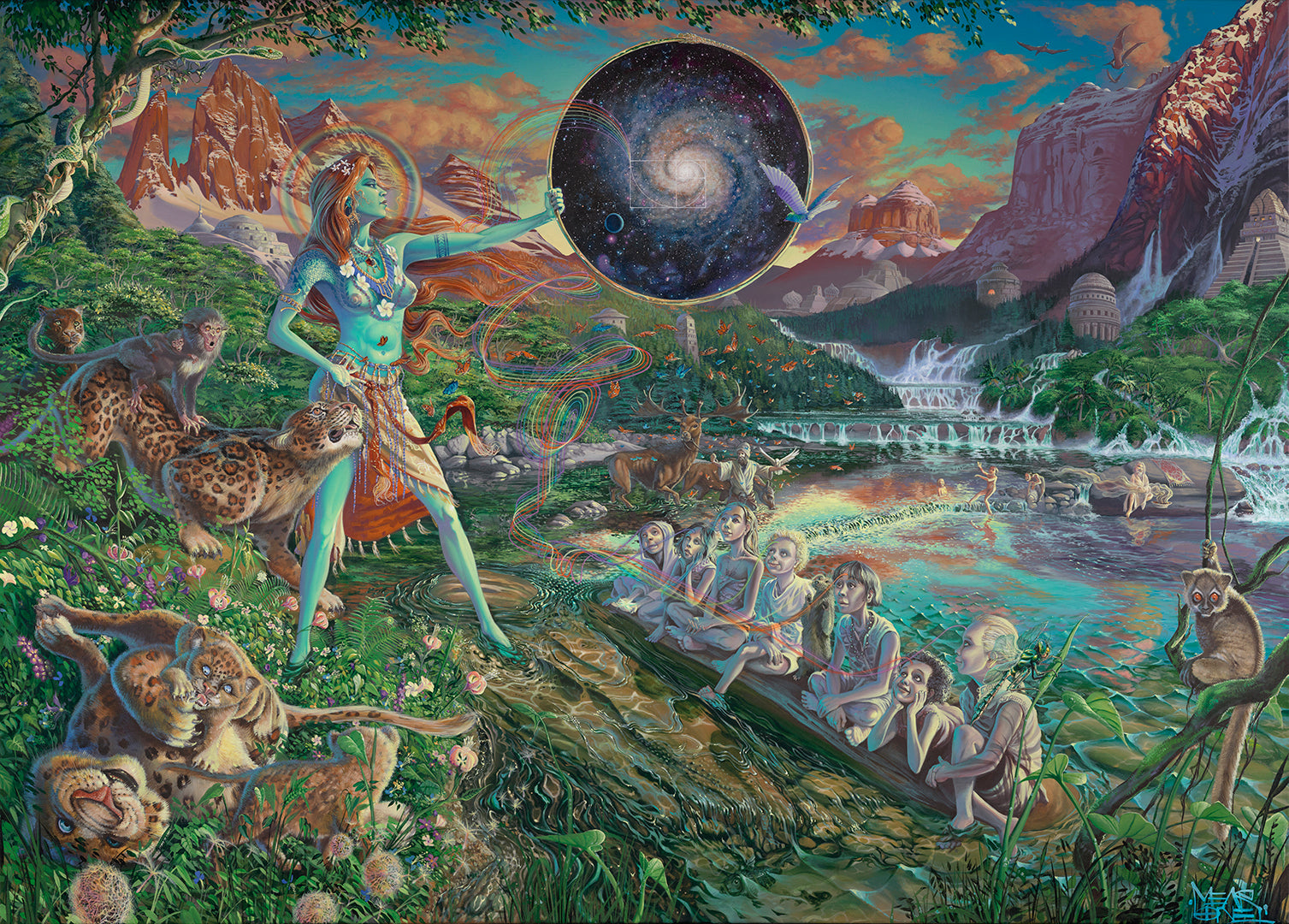 GOLDEN AGE OF GAIA Original Painting by MEAR ONE