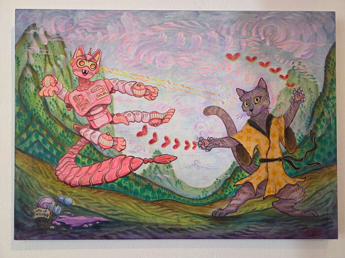 Yoshima Battles the Pink Robot by Paulina Casati