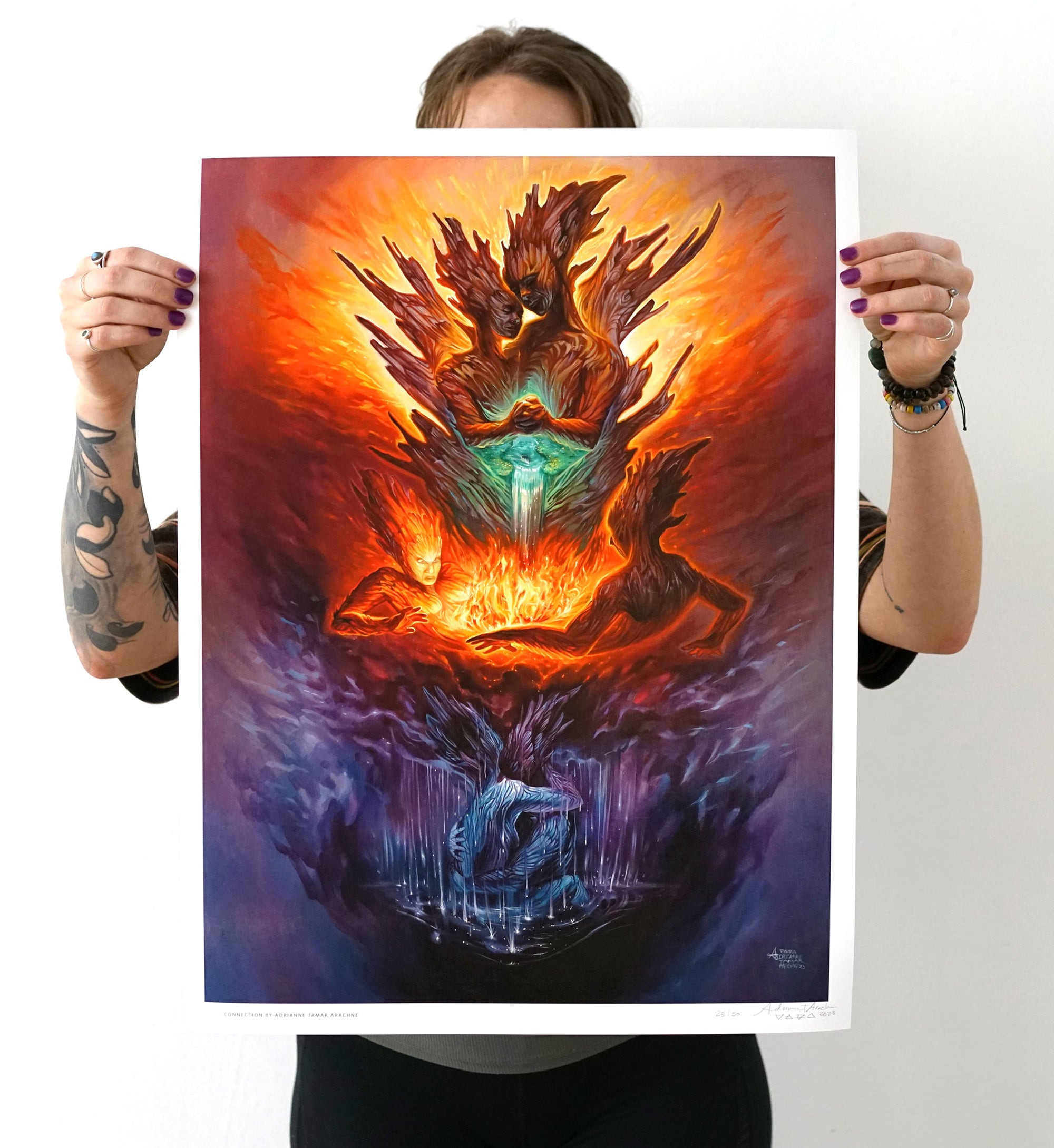 Connection Signed Print by Adrianne Arachne