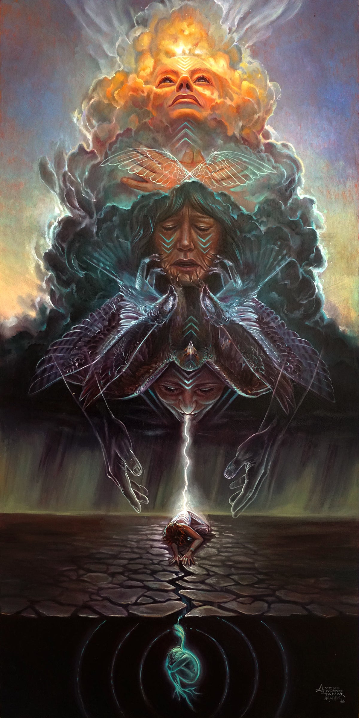 Initiation Original Painting by Adrianne Tamar