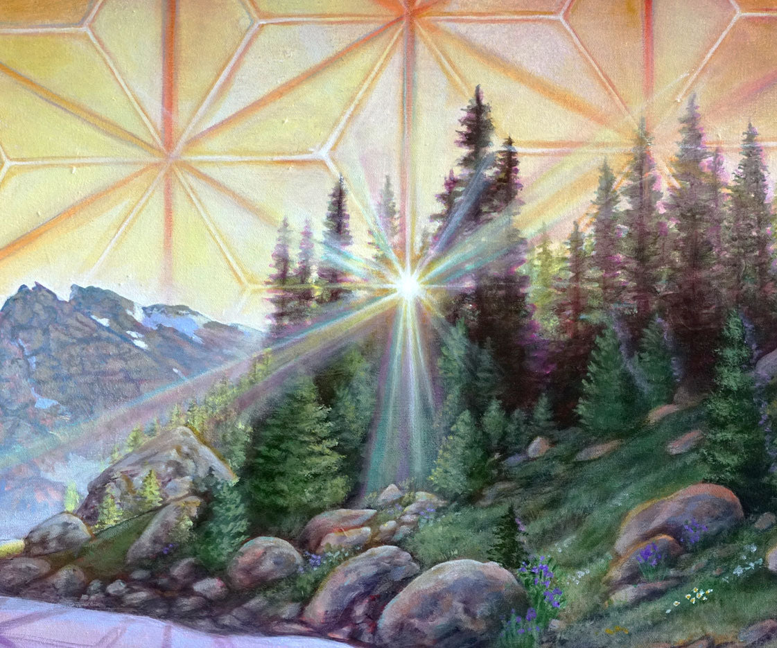 Afterglow Stretched Canvas by Morgan Mandala