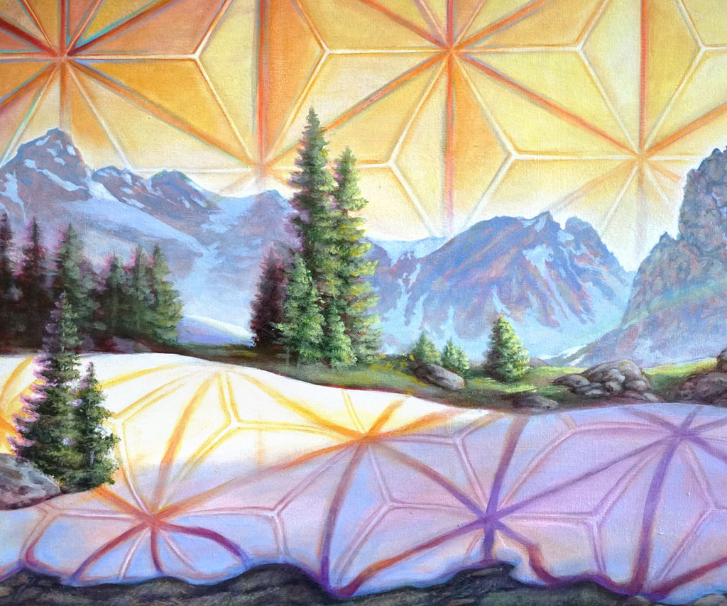 Afterglow Stretched Canvas by Morgan Mandala