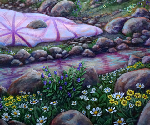Afterglow Stretched Canvas by Morgan Mandala