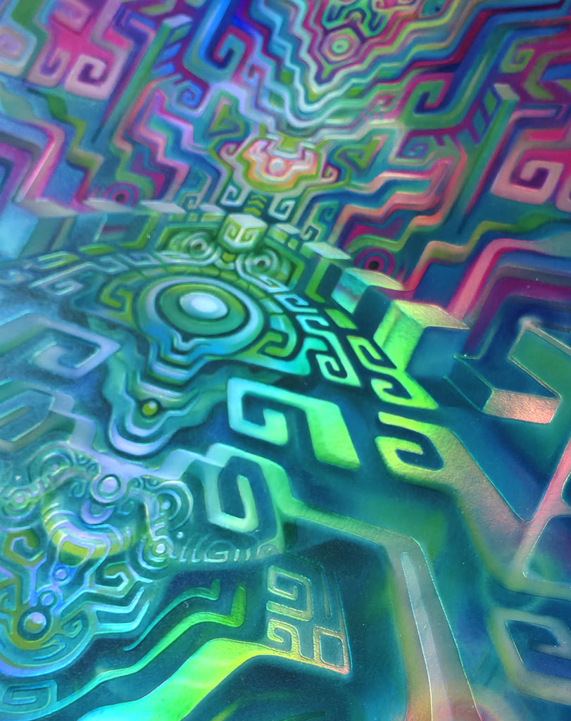 Geometric Vessel Embossed Holo Embossed Print by Fabian Jimenez