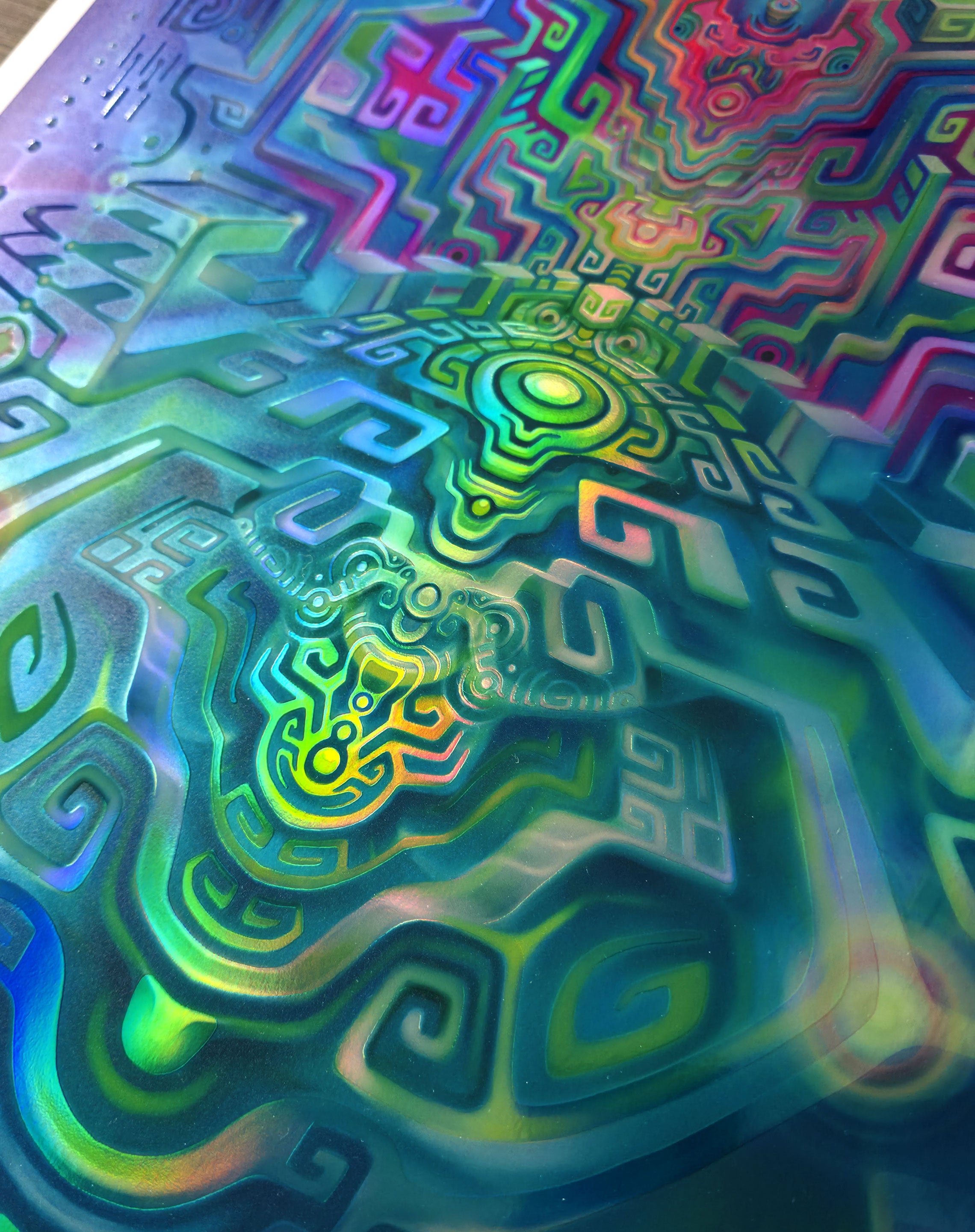 Geometric Vessel Embossed Holo Embossed Print by Fabian Jimenez