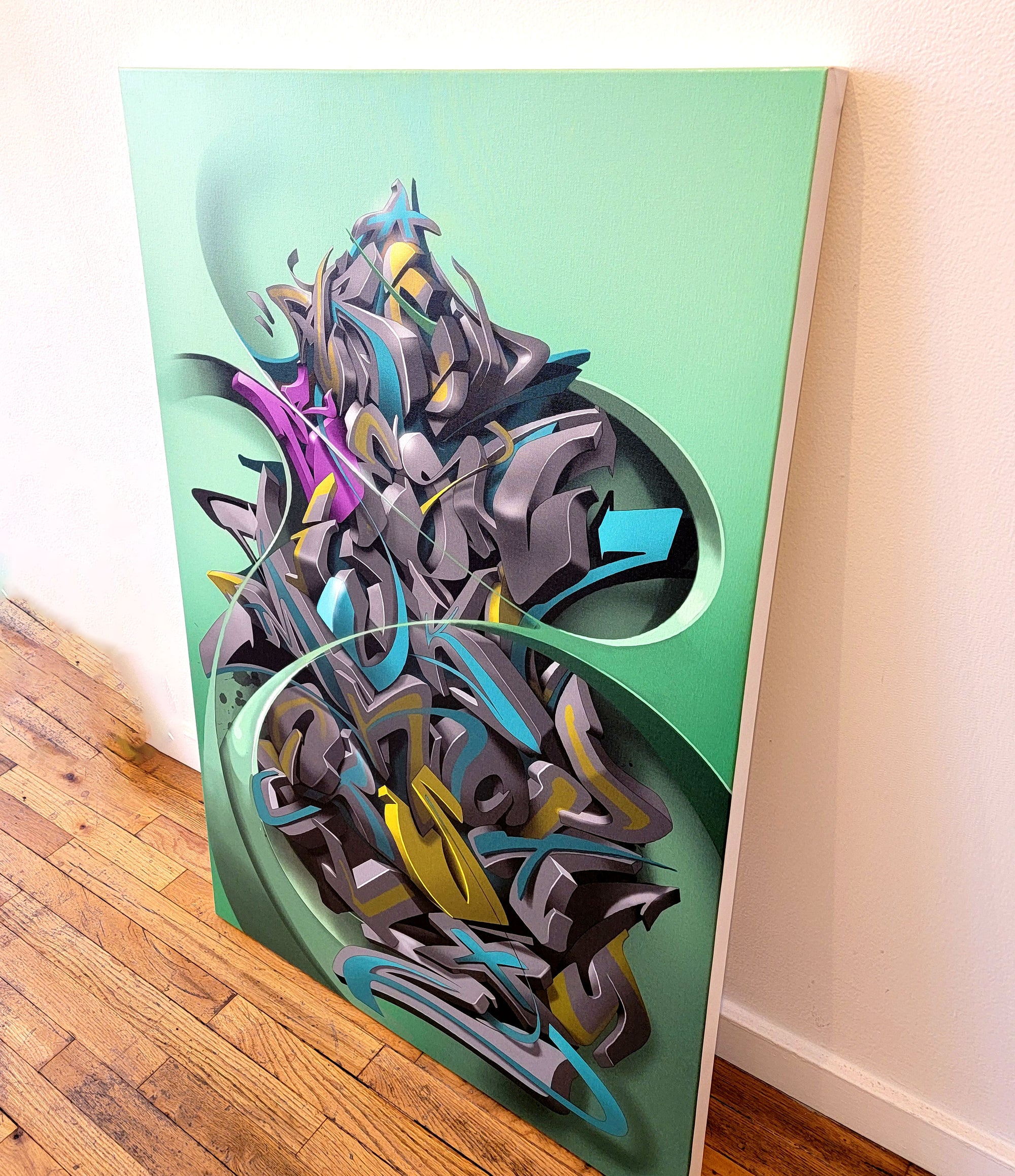 Alfabetos 5 Stretched Canvas Print by Ed-Mun - 72 HOUR AUCTION