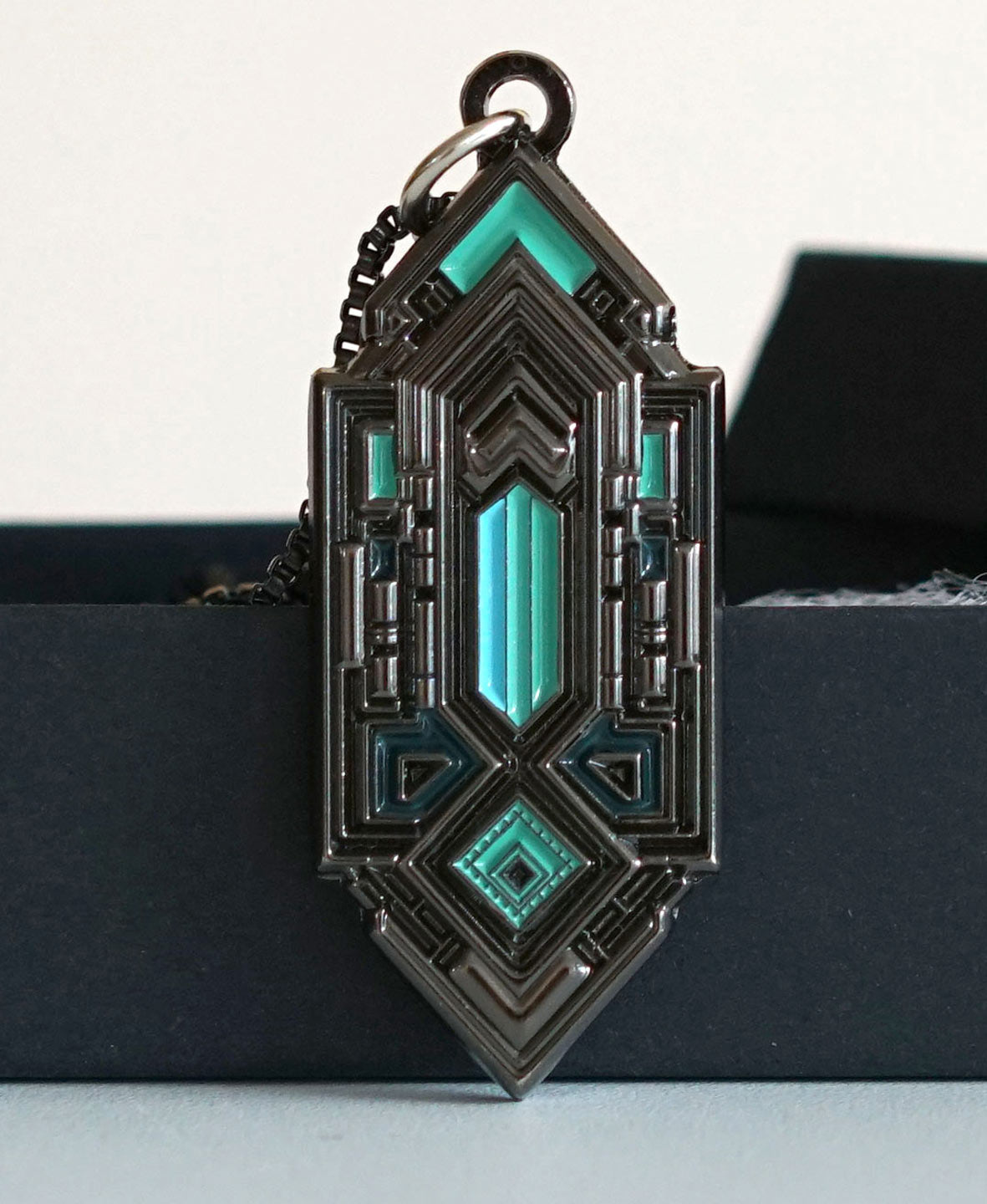 Amrita Gunmetal Pendant by Threyda