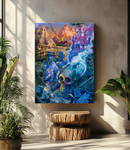 Exploring Earlier Futures Alpha Stretched Canvas by Mear One