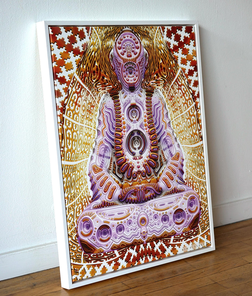 Answers Lie Within White Floating Frame Canvas by Ben Ridgway