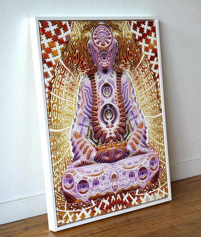 Answers Lie Within White Floating Frame Canvas by Ben Ridgway