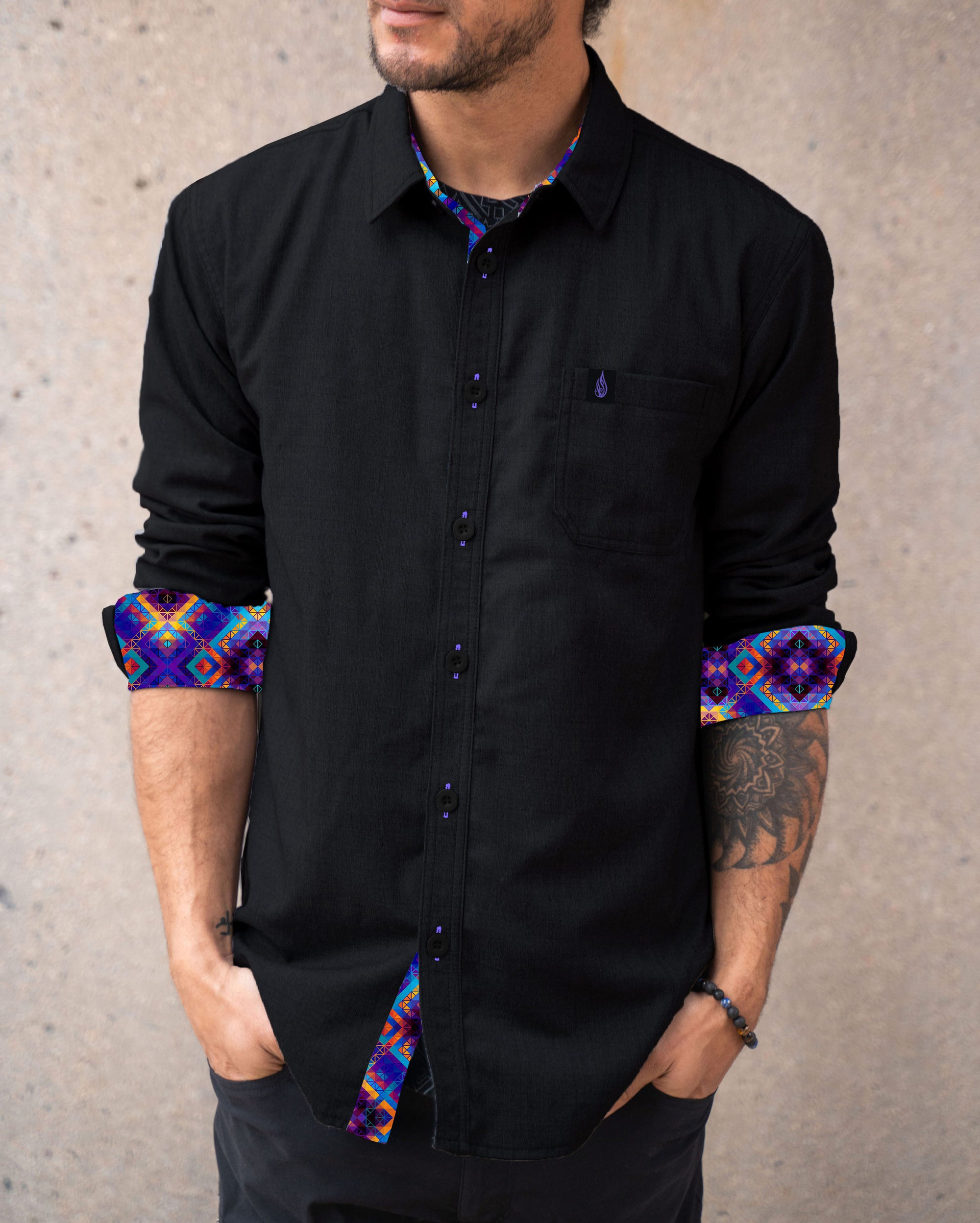 Archetype Lined Button Down Shirt by Threyda - Presale Ships March