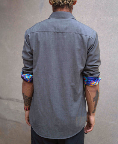 Archetype Lined Button Down Shirt by Threyda