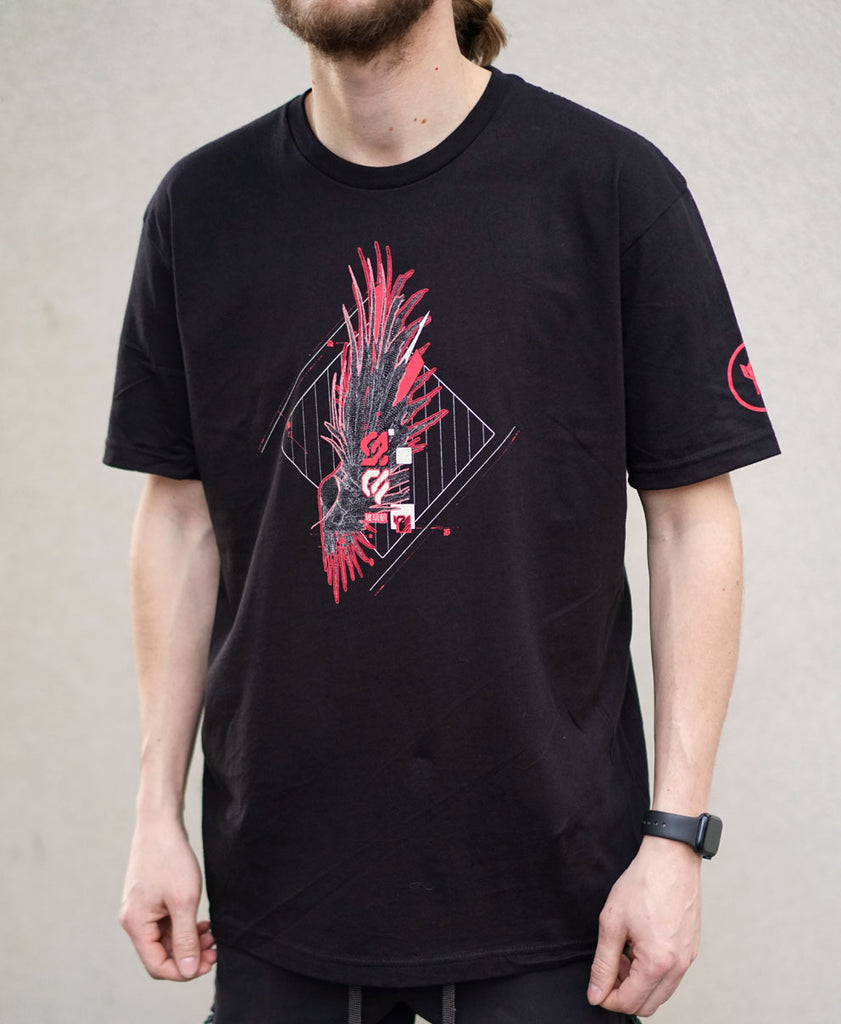 Black Screenprint Tee by Kimi Takemura x Glass Crane