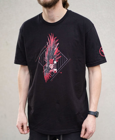 Black Screenprint Tee by Kimi Takemura x Glass Crane