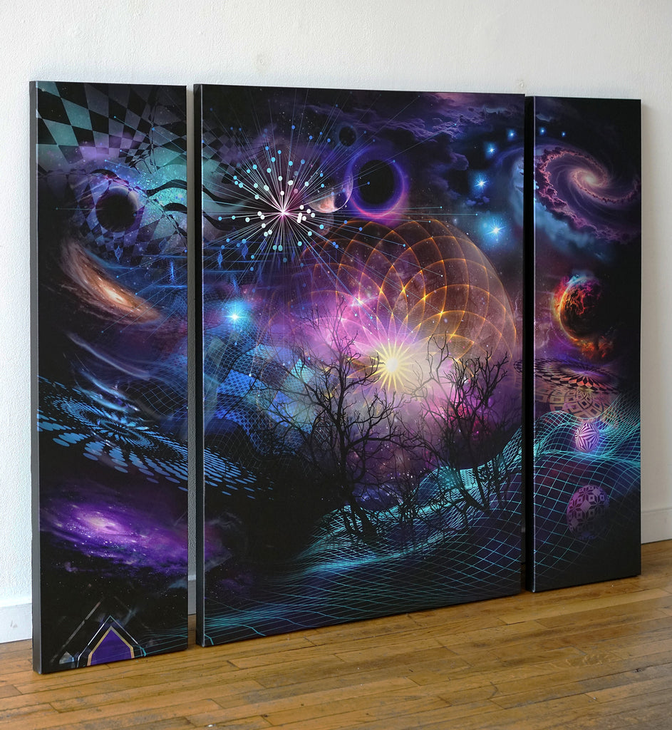 Ascension - Triptych Stretched Canvas Print by Peter Westermann
