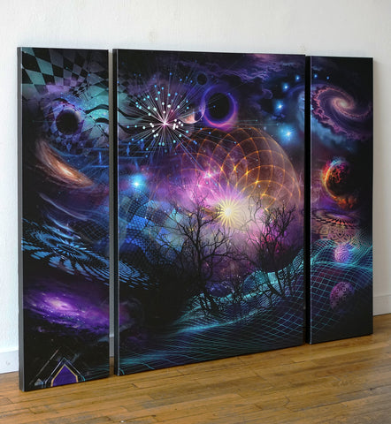 Ascension - Triptych Stretched Canvas Print by Peter Westermann