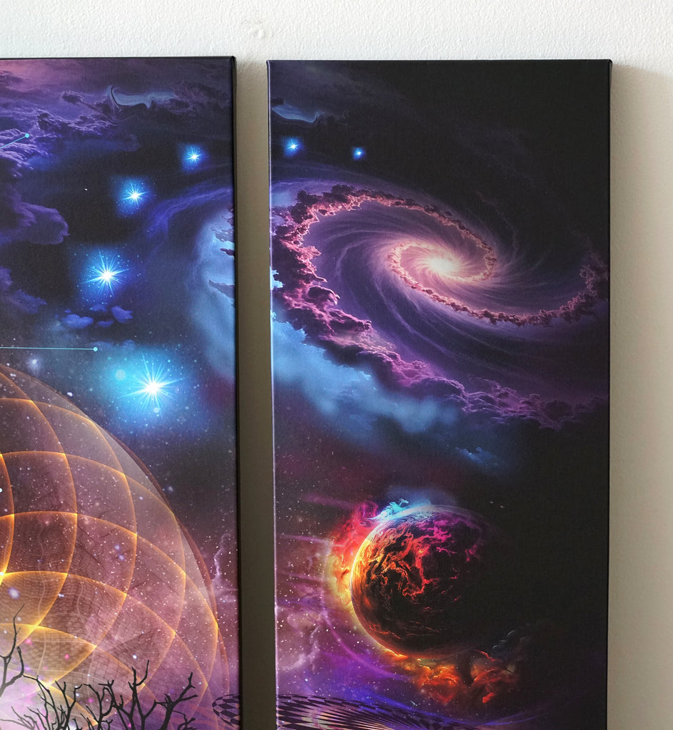 Ascension - Triptych Stretched Canvas Print by Peter Westermann