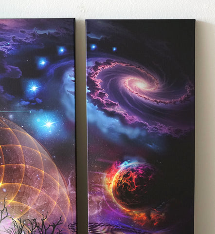 Ascension - Triptych Stretched Canvas Print by Peter Westermann