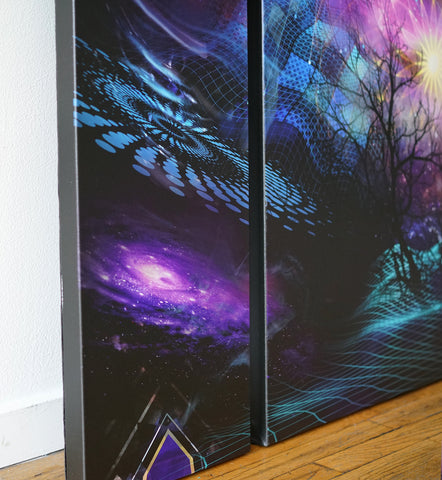 Ascension - Triptych Stretched Canvas Print by Peter Westermann