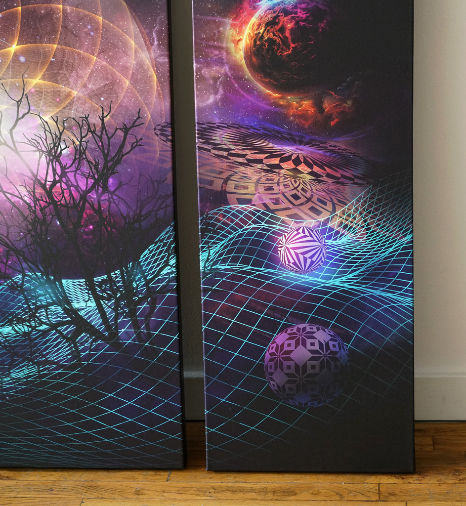 Ascension - Triptych Stretched Canvas Print by Peter Westermann
