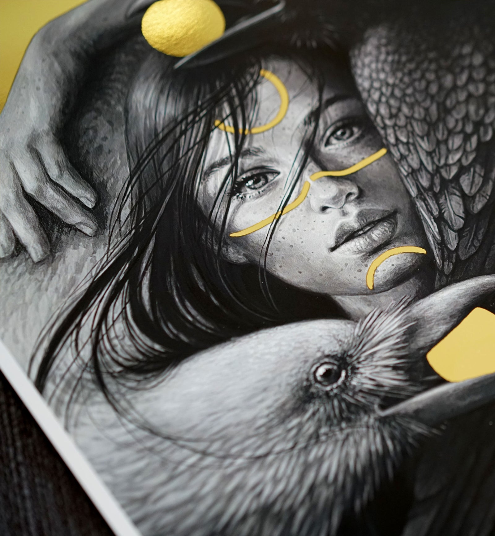 Paradox Metallic Gold Print by Autumn Skye