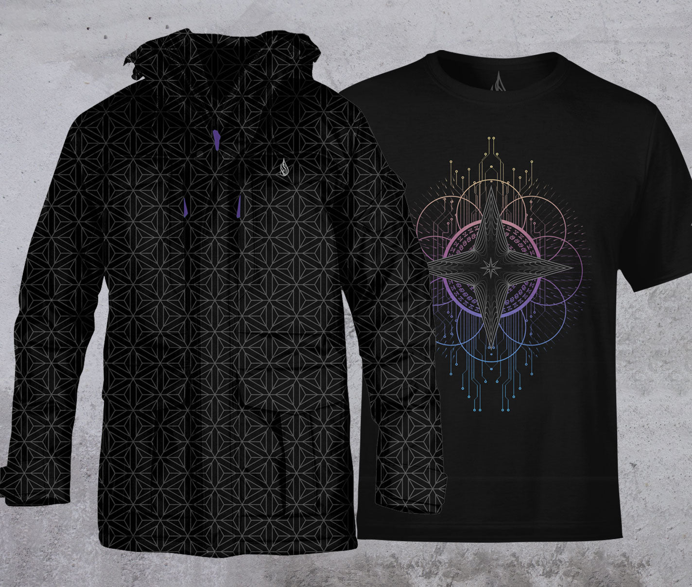 Axis Onyx Jacket Layered Set by Threyda