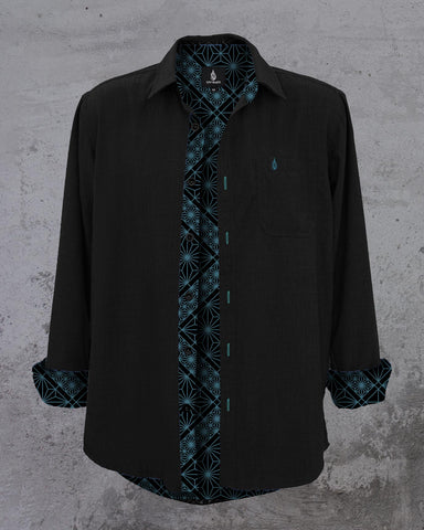 Intersect Lined Button Down Shirt by Threyda - Presale Ships Nov