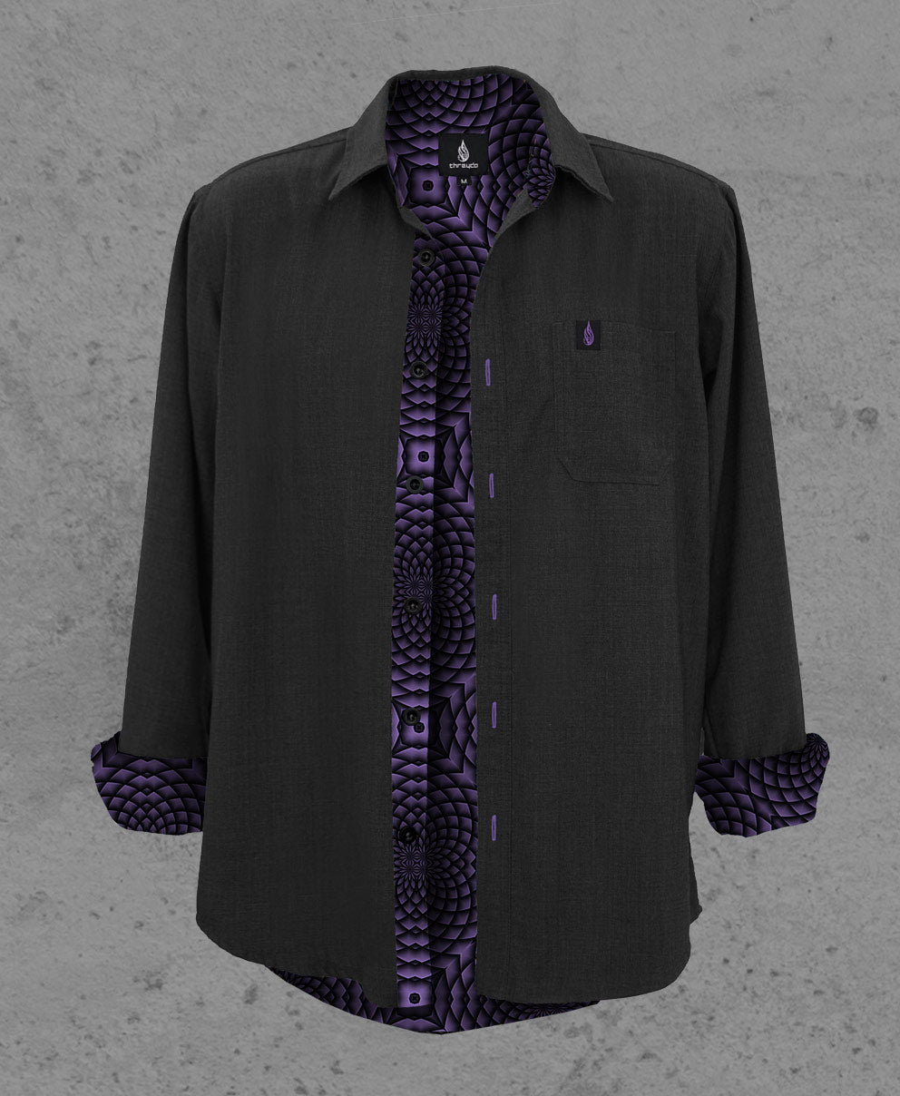 Portal Button Lined Down Shirt by Threyda - Presale Ships March