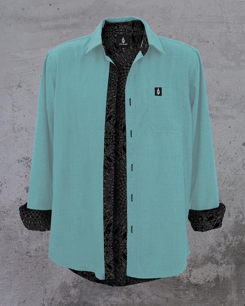 Topaz Lined Button Down Shirt by Threyda - Presale Ships Nov