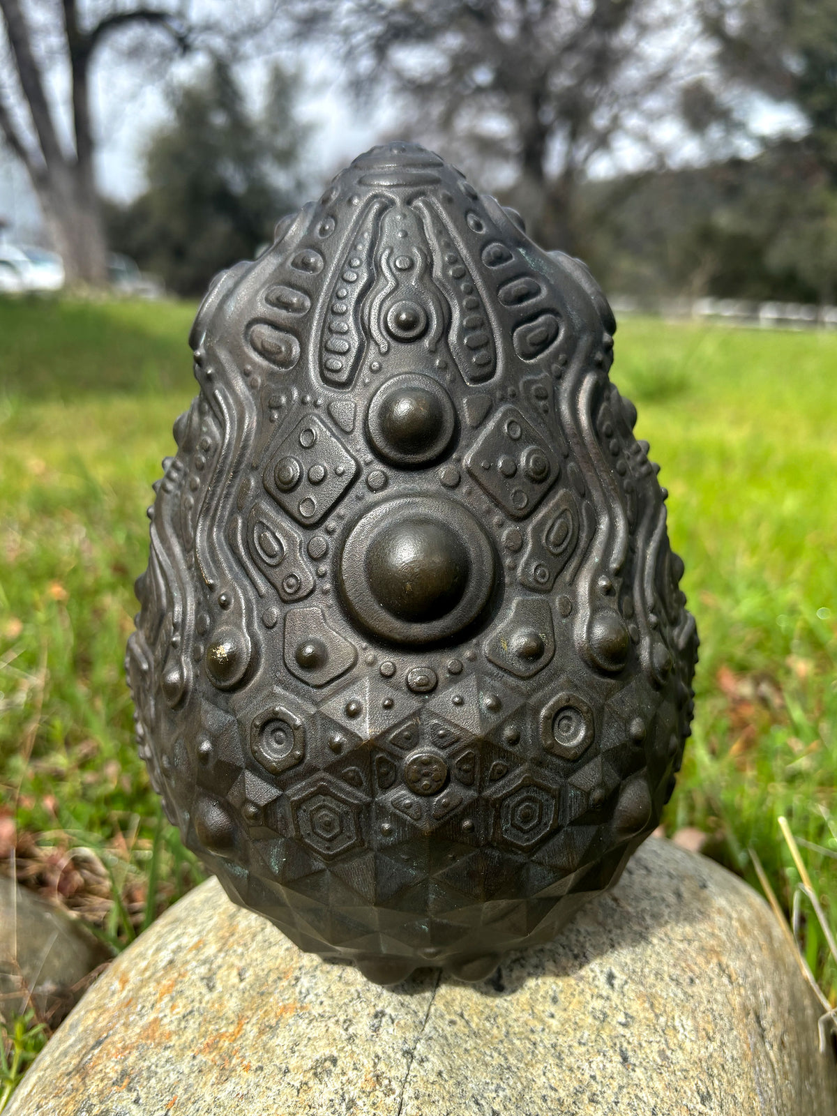 Bronze Egg Artifact Sculpture - 72 HOUR AUCTION