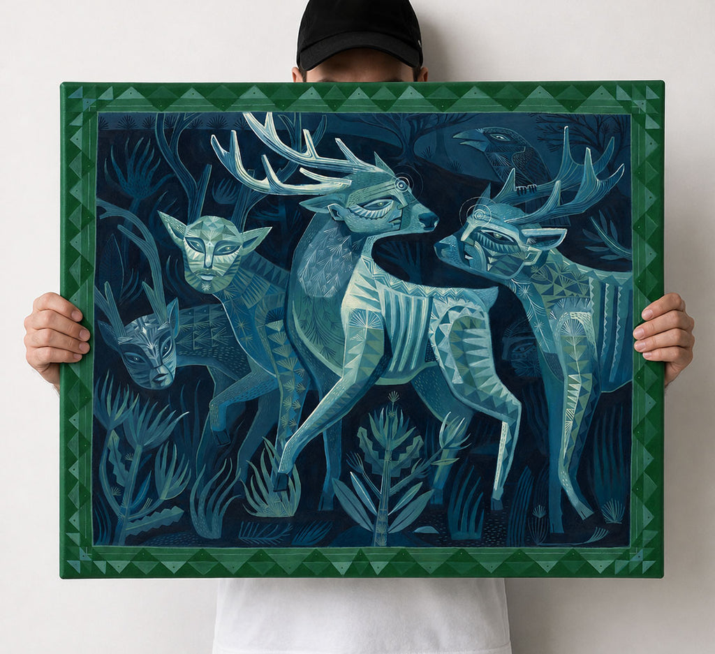 Telepathic Communication Canvas Print by Ben Lopez
