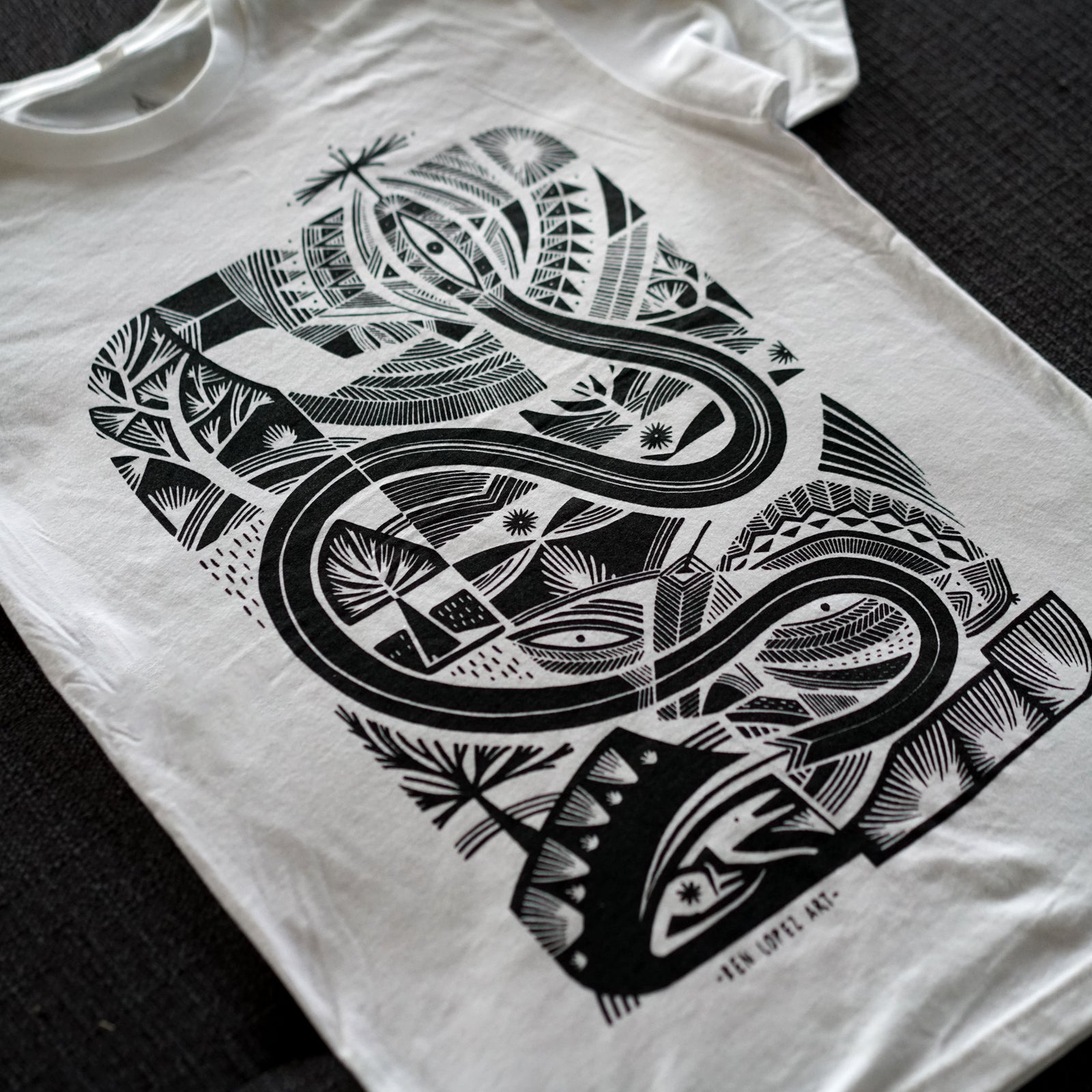 Serpent Vision Screenprint Tee by Ben Lopez