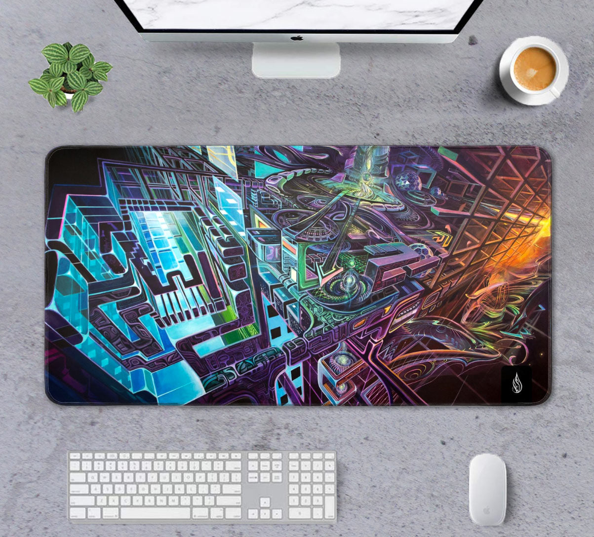 Macrochip by Jake Amason x Stephen Kruse x Seth McMahon Desk Mat - XL Size