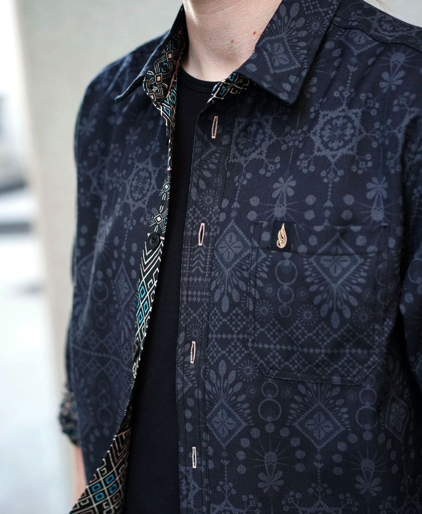 Summit Lined Button Down Shirt by Threyda