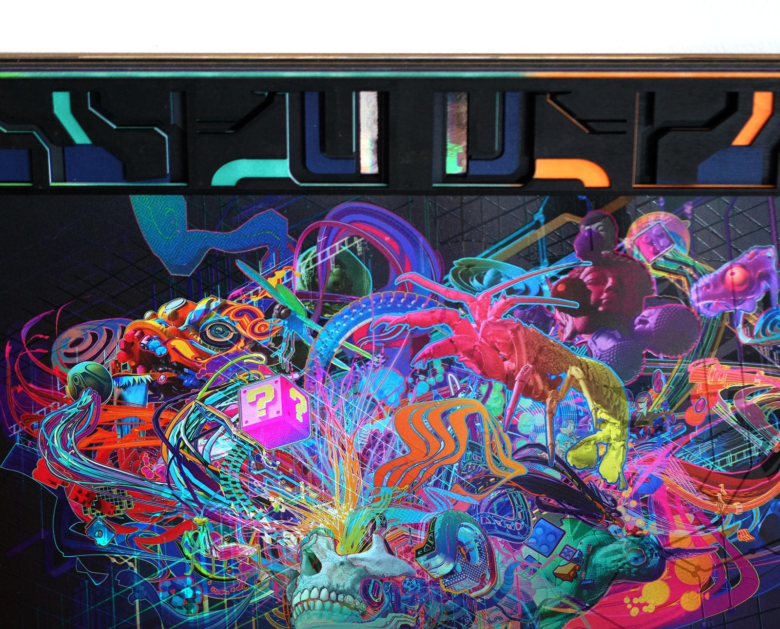 Forward Escape Dark Mode Lasercut Frame by Android Jones