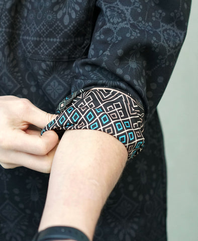 Summit Lined Button Down Shirt by Threyda