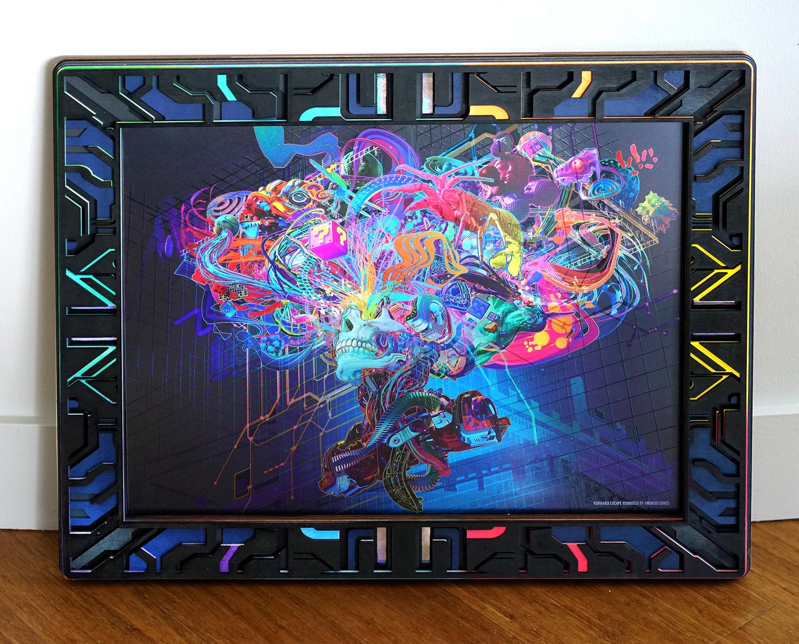 Forward Escape Dark Mode Lasercut Frame by Android Jones