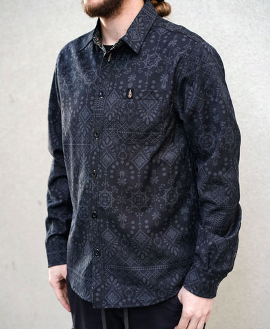 Summit Lined Button Down Shirt by Threyda