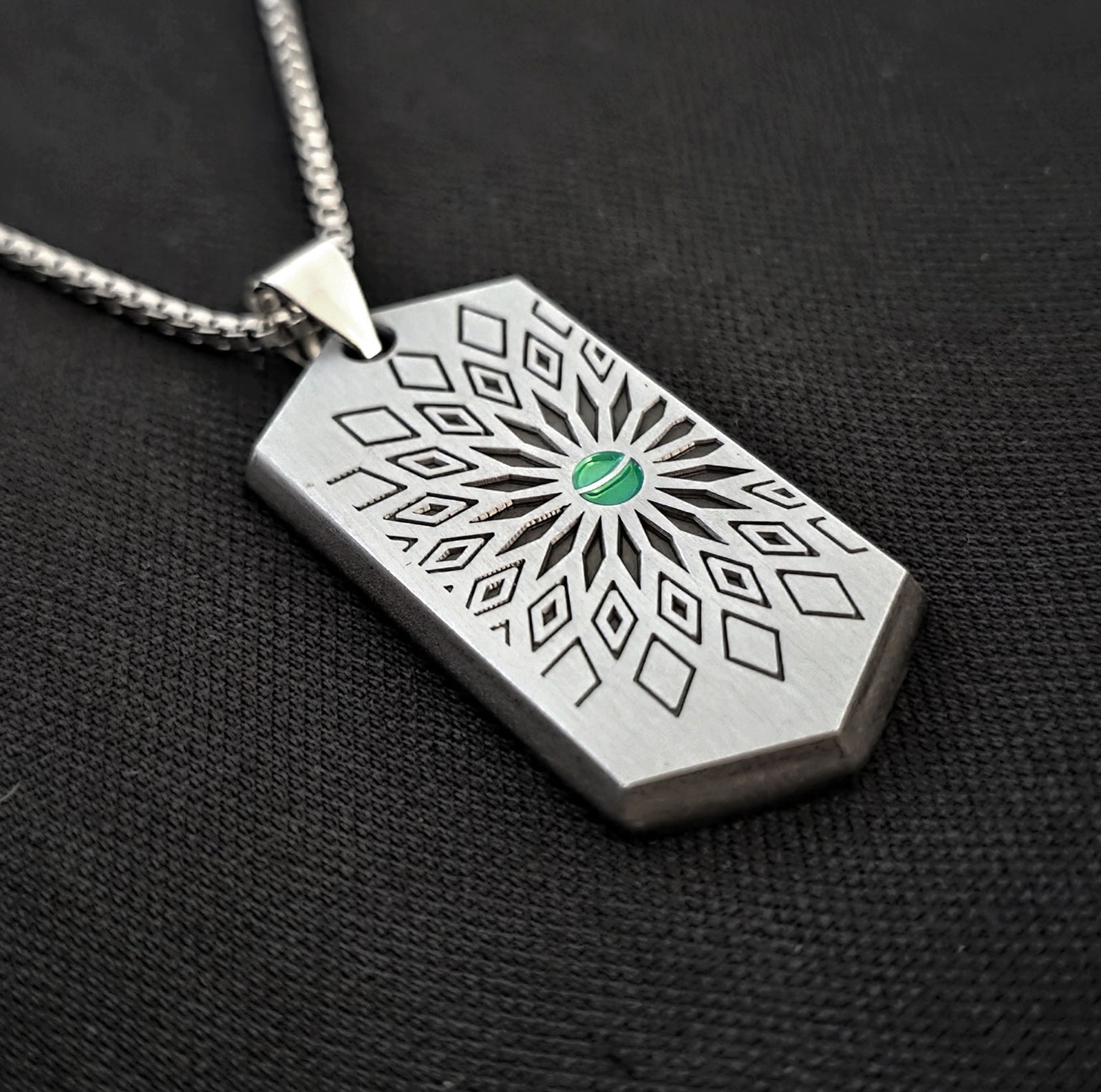 Bloom Brushed Silver Pendant by Threyda